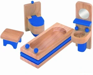 Nábytek pro panenky - Koupelna modrá